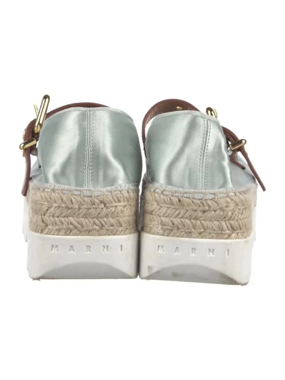 Marni  Satin Grosgrain Trim Espadrilles